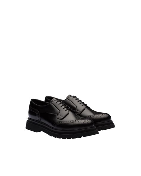 Prada leather derby shoes